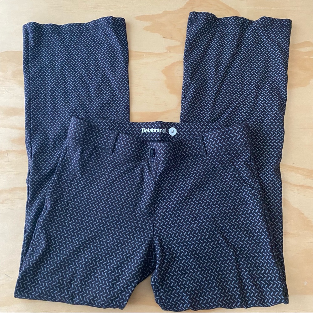 Betabrand Gray Trousers Wide-Leg Stretchy